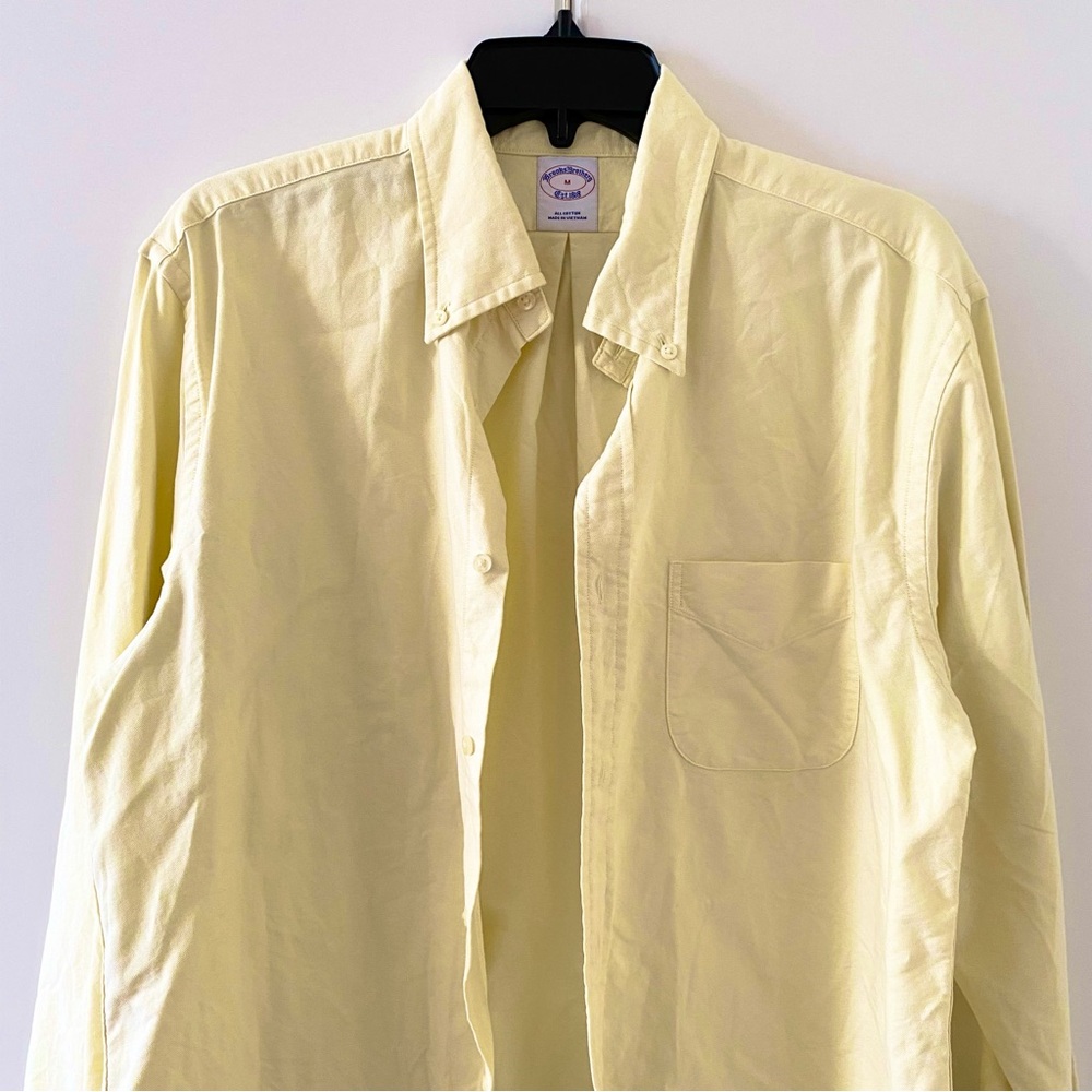 Brooks Brothers butter Yellow Button-Down Dress Shirt